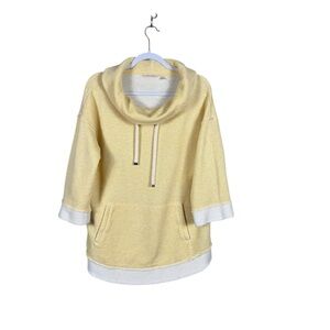 Soft Surroundings Womens Butter Yellow Sweatershirt Large Leisure Oversized